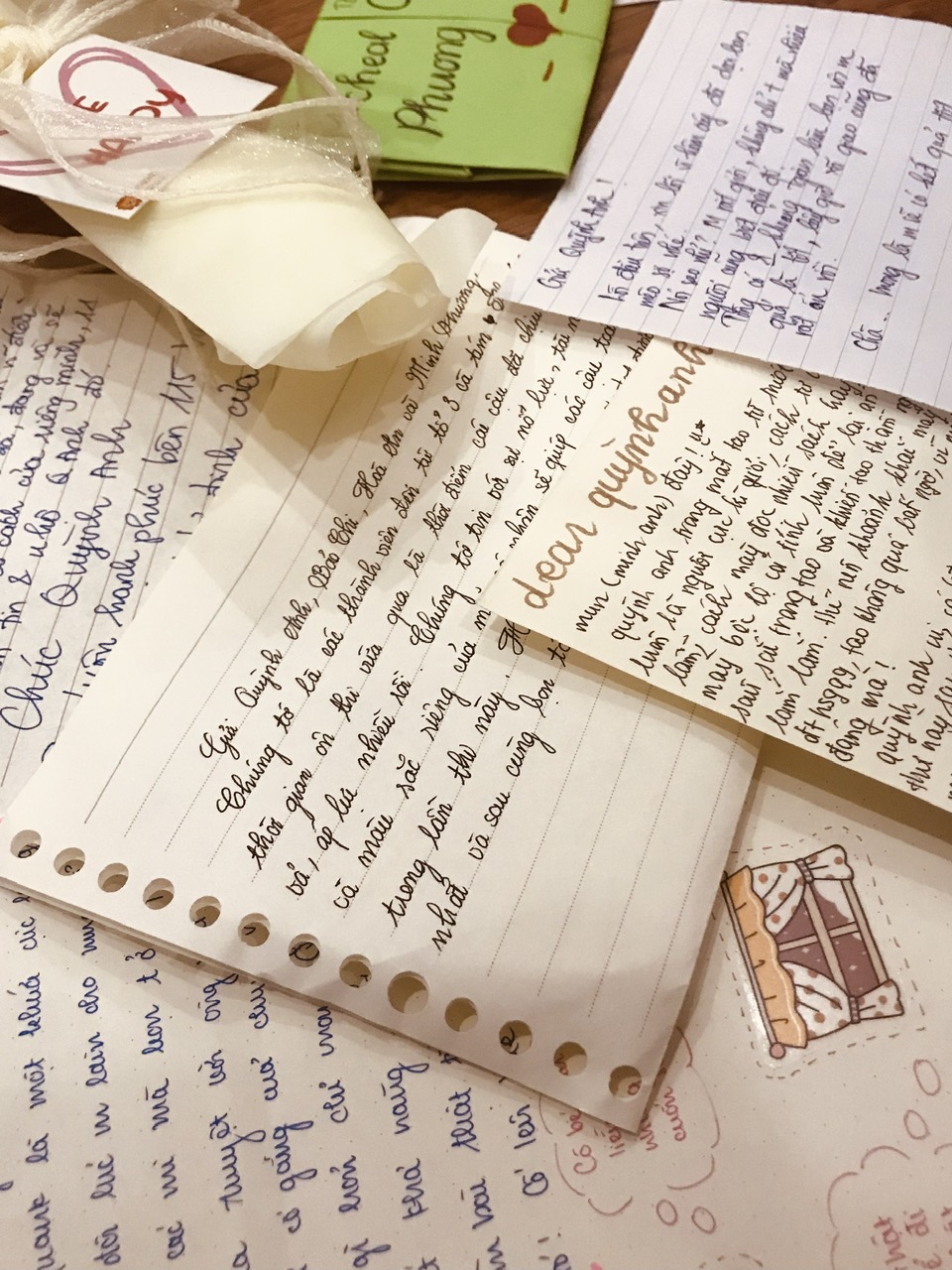 The letters, the words that everyone sent to me on the last day of 2023. To Quỳnh Anh...